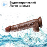 Фаллоімітатор з присоской Dad John, дуже реалістичний, темно-коричневий, діаметр 4 см, довжина 20 см