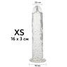 Прозорий фалоімітатор Vertical Dong XS - 16 см, присоска, діаметр 30 мм