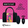 Вібратор в трусики FeelzToys Panty Vibrator Black з пультом ДК, 6 режимів роботи, сумочка-чохол