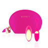 Віброяйце Rianne S: Pulsy Playball Deep Pink з вібрувальним пультом ДК, косметичка-чехол, 10 режимів