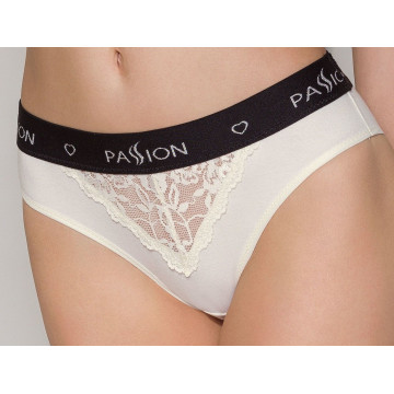 Трусики з широкою гумкою і мереживом Passion PS001 PANTIES XL, ecru