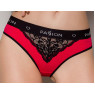 Трусики з широкою гумкою і мереживом Passion PS001 PANTIES L, red-black