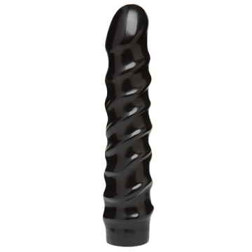 Дилдо Doc Johnson CodeBlack - 8 Inch Raging Vac-U-Lock із стимулювальним рельєфом, діаметр 3,8 см