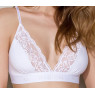 Еластичний топ з мереживом Passion PS001 TOP L, white