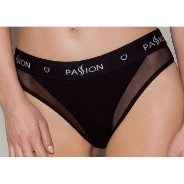 Трусики з прозорою вставкою Passion PS002 PANTIES S, black