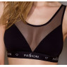 Топ з прозорою вставкою Passion PS002 TOP XL, black