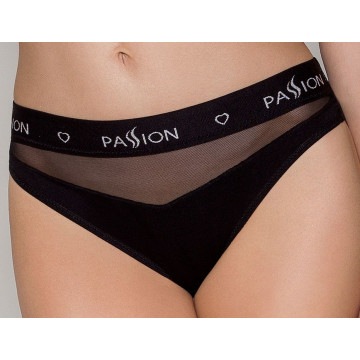 Трусики з прозорою вставкою Passion PS006 PANTIES XL, black