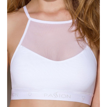 Спортивний топ з прозорою вставкою Passion PS006 TOP S, white