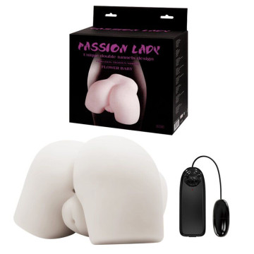 Мастурбатор Вагіна і анус з вібрацією - Passion Lady Flower Baby