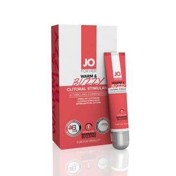 Збудливий гель для клітора JO WARM & BUZZY (10 мл) з ефектом рідкого вібратора