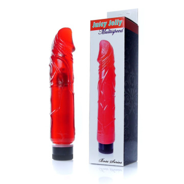 Вібратор Boss Series - Juicy Jelly Multispeed Red, довжина 22 см, діаметр 4 см