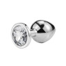 Металевий анальний пробка, Silver Diamond, розмір M