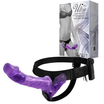 Страпон з вібрацією з 2-ма вібромоторами ULTRA PASSIONATE HARNESS STRAP-ON