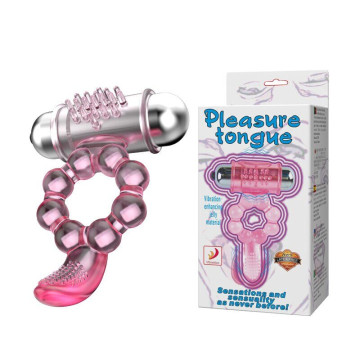 Ерекційне кільце з вібрацією - Pleasure tongue Ring