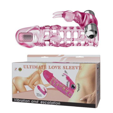 Подовжуюча насадка з вібрацією і стимулятором клітора Ultimate Love Sleeve