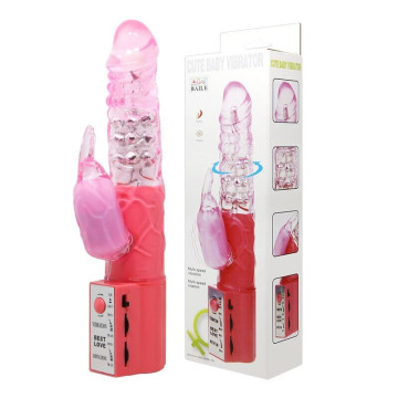 Вібратор з тимулятором клітора - CUTE BABY VIBRATOR