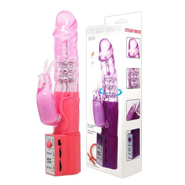 Вібратор з стимулятором клітора - Cute baby vibrator