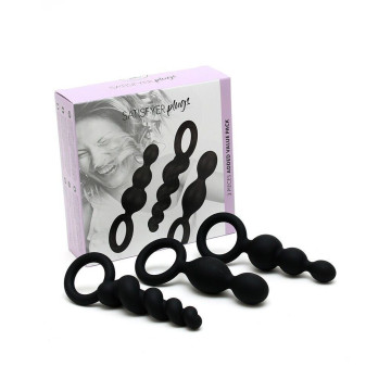 Набір анальних іграшок Satisfyer Plugs black, 3 шт