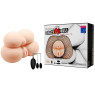 Мега мастурбатор з подвійною вібрацією Crazy Bull-Dual Vagina And Ass Vibrating