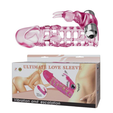 Подовжуюча насадка з вібрацією і стимулятором клітора ULTIMATE LOVE SLEEVE
