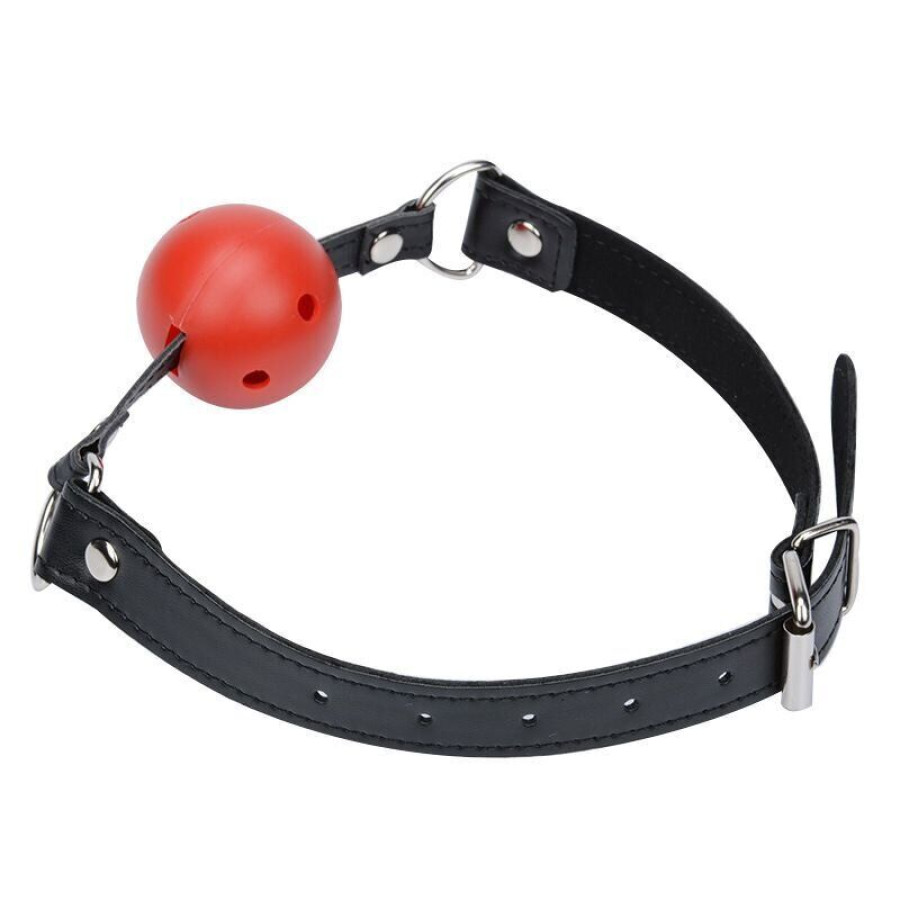 Кляп куля Classic plastic Black and Red