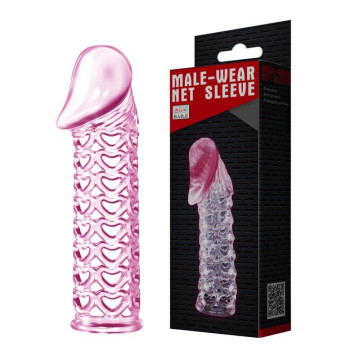 Подовжуюча насадка-презерватив Male-wear net sleeve