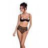 Еротичний комплект з малюнком Passion LOVELIA BIKINI S/M, black