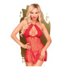 Комплект сорочка у стилі 60-х та трусики з доступом Penthouse - Libido Boost Red M/L