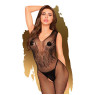Бодістокінг з візерунком у вигляді крил та метелика Penthouse - Wild catch black XL