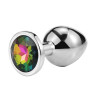 Металевий анальний пробка, Silver Rainbow, розмір L