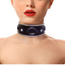 Ошейник из натуральной кожи со стразами и кольцом Art of Sex -  Collar Ring