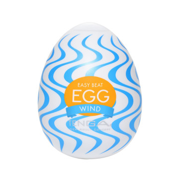 Мастурбатор-яйце Tenga Egg Wind із зиґзаґоподібним рельєфом