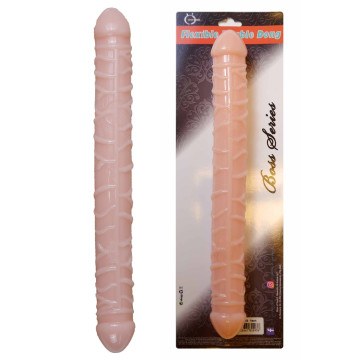 Подвійний фалоімітатор Boss Series: Flexible Double Dong Skin