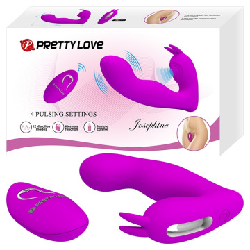 Мультифункціональний вібростимулятор на пульті управління Pretty Love Josephine Violet