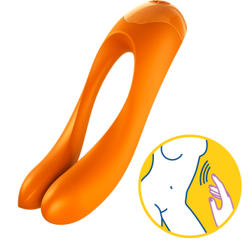 Універсальний вібростимулятор Satisfyer Candy Cane Finger Orange