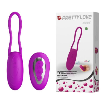 Віброяйце з дистанційним управлінням PrettyLove-DAVE 12 функцій USB