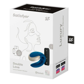 Вібромасажер для пар Satisfyer Double Love Blue