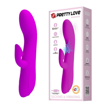 Вібратор з вакуумною стимуляцією клітора Pretty Love-Massage
