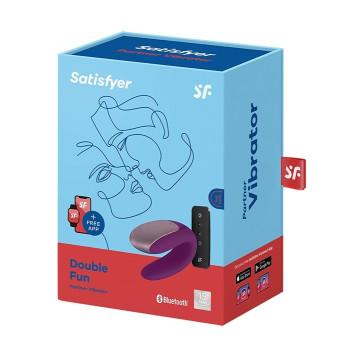 Вібромасажер для пар Satisfyer Double fun Violet