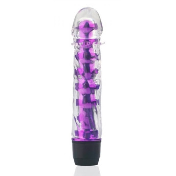 Вагінальний вібратор XESE Cristal Purple, довжина 17,5 см, діаметр 3,5 см