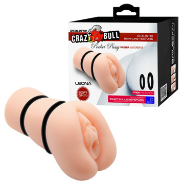 Мастурбатор-Вагіна Crazy Bull-LEONA Pocket Pussy vagina,