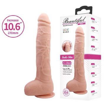 Фалоімітатор на присосці Baile Beautiful DICK 10.6 -  Flesh