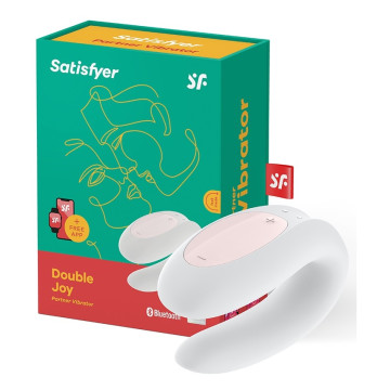 Вібромасажер для пар Double Joy Partner Vibrator White