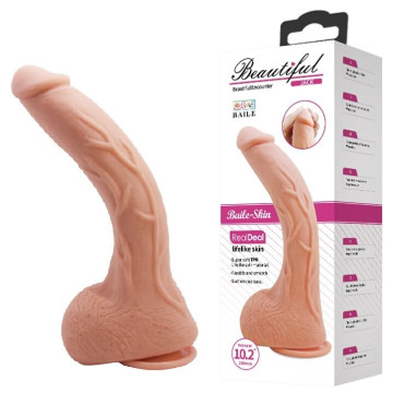 Фалоімітатор на присосці Baile Beautiful JACK 10,2 -  Flesh