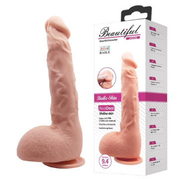 Фалоімітатор на присосці Baile Beautiful JASON 9,4 Flesh