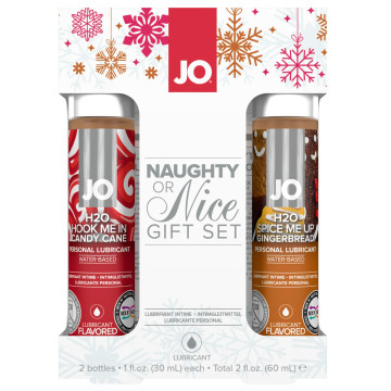 Набір лубрикантів JO Naughty or Nice Gift Set – Candy Cane & Gingerbread (2×30 мл)