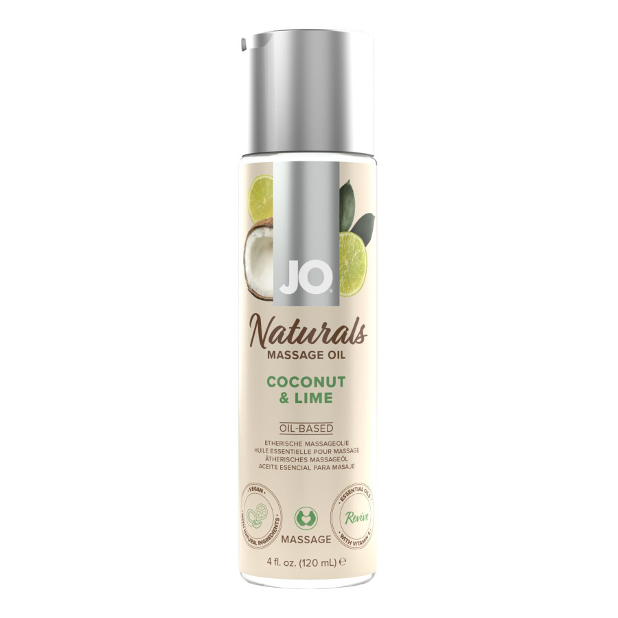 Масажна олія JO Naturals Massage Oil Coconut&Lime з натуральними ефірними оліями 120мл