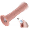 Фалоімітатор 25.5см з вібрацією для секс-машин Hismith Silicone Dildo with Vibe, KlicLok, пульт ДК