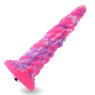 Фантазійний фалоімітатор 25.5см для секс-машин Hismith Silicone Dildo rose Monster Series, KlicLok