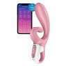 Смартвібратор-кролик Satisfyer Hug Me Pink, 2 мотори, діаметр 4,2см, широка кліторальна частина Смартвібратор-кролик Satisfyer Hug Me Pink, 2 мотори, діаметр 4,2см, широка кліторальна частина